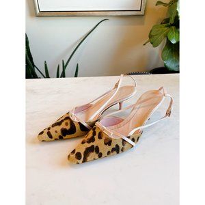 Vintage Valentino Leopard Calfhair Kitten Heels